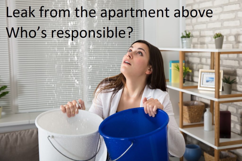 Leak from the apartment above – who’s responsible?