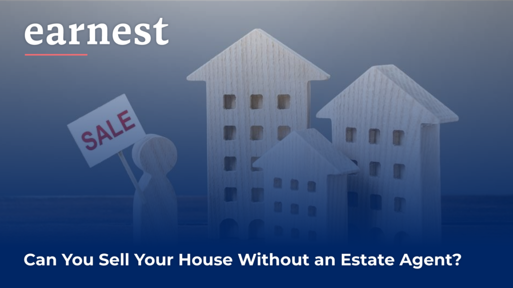 A marketing image, represents a homeowner taking the initiative to sell their property themselves.